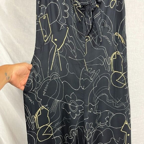 Lafayette 148 Adelphi Wide Leg Jumpsuit Womens XS Sleeveless Art To Wear - Picture 3 of 15